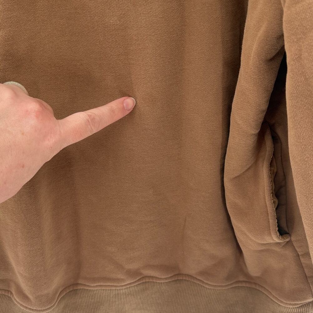LIT Active Women's Whisper Oversized Funnel Neck Sweatshirt - Tan - XL - Picture 5 of 10